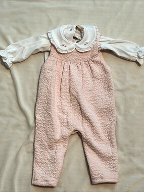 Baby Club Chic -Pink Quilted Coverall